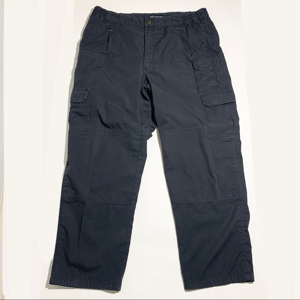 5.11 Tactical Series Pants Men Size 36x30 TacLite Pro RipStop Black Cargo 74273